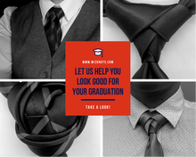 Load image into Gallery viewer, Eldredge Knot Gold with Charcoal Gray Slim Tie
