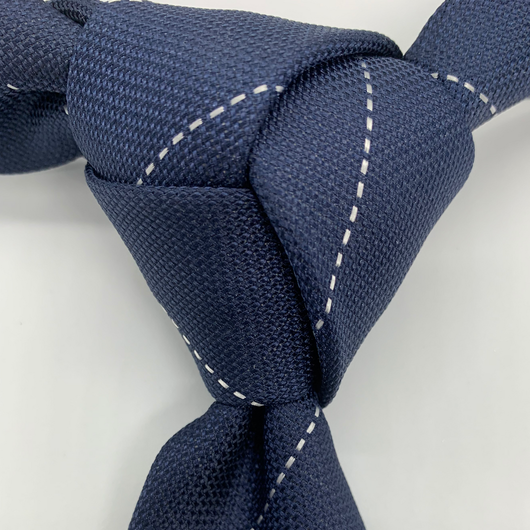 Trinity Navy Blue/white tiny stripes Slim Tie