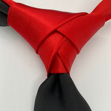 Load image into Gallery viewer, Eldredge Knot Red and Black Slim Tie
