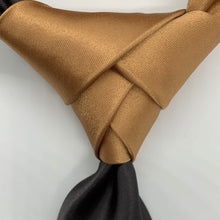 Load image into Gallery viewer, Eldredge Knot Gold with Charcoal Gray Slim Tie
